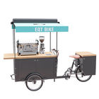Chariot électrique de vélo de café d'acier inoxydable avec la grande cuve de stockage