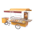 Chariot se vendant électrique de nourriture d'hamburger de tricycle de rue