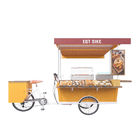 Anti chariot de encrassement de nourriture d'hamburger d'OEM de trois roues en bois solide