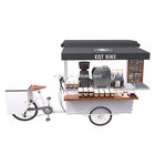 chariot de vélo de café de structure de boîte de vente en bois de la charge 300kg