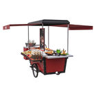 Nourriture mobile européenne de tricycle d'aliments de préparation rapide de style grillant le chariot