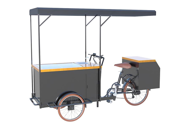 Chariot de bicyclette de crème glacée de trois roues avec la pompe à eau sûre de catégorie comestible
