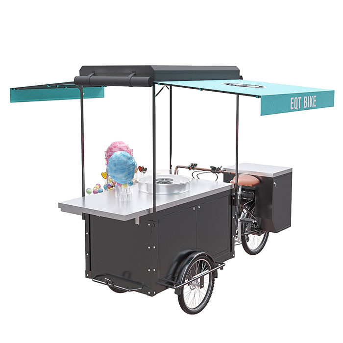 Chariot électrique de nourriture de tricycle longtemps utilisant la vie avec la capacité de charge 300KG