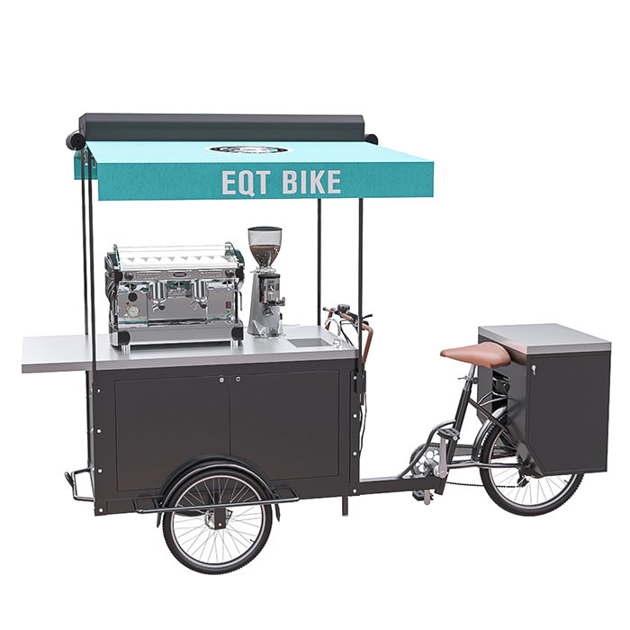 Chariot commercial convivial de café d'acier inoxydable pour des affaires extérieures