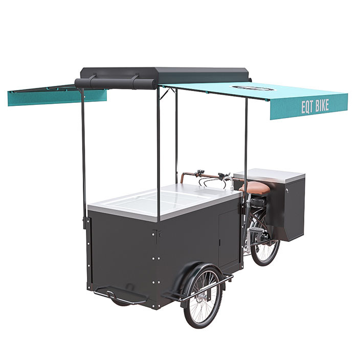 Capacité de charge élevée de tricycle de chariot de crème glacée de cycle de trois roues pour extérieur