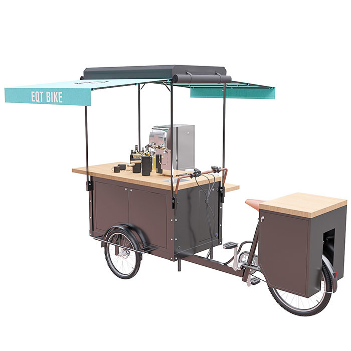 Le chariot mobile de vente d'acier inoxydable pour le thé boit la vente de café