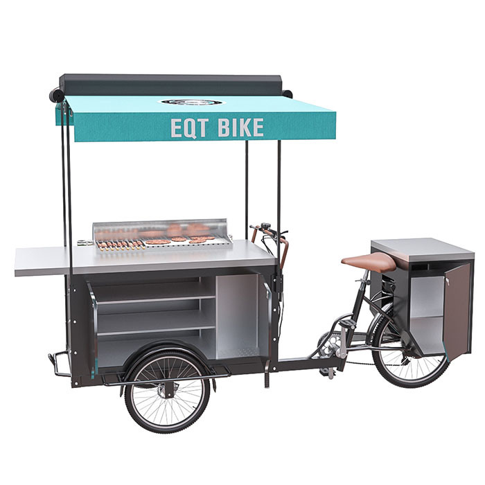 Vélo extérieur de nourriture de nouveau de conception d'acier inoxydable de boîte de BBQ de chariot gril de barbecue