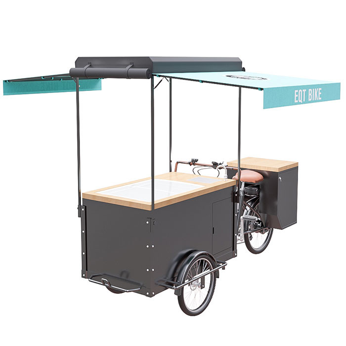 Cadre d'acier au carbone de haute résistance de chariot de crème glacée de bicyclette de style de l'Europe