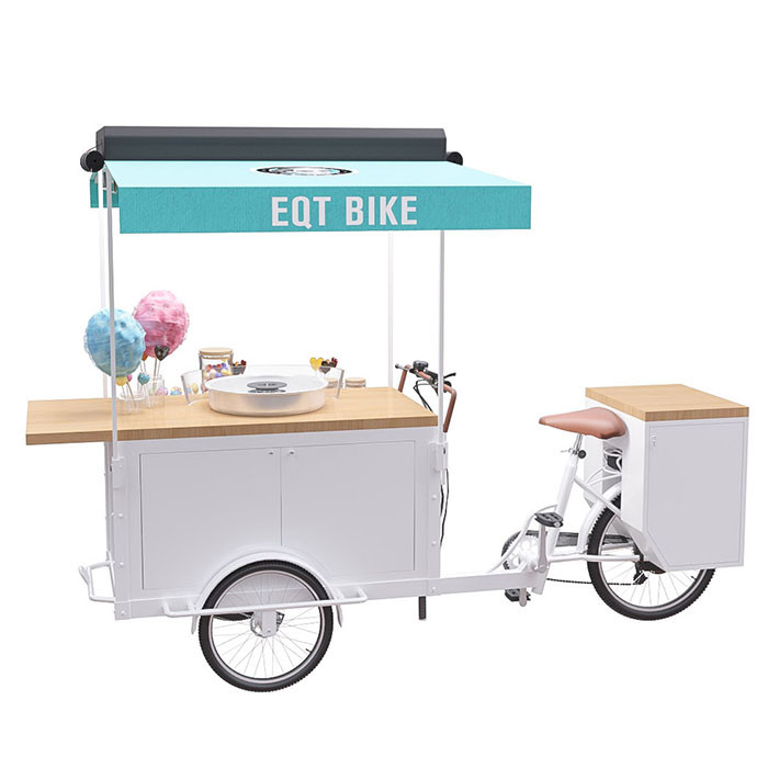 Chariot fonctionnant facile de nourriture de bicyclette d'OEM avec la pompe à eau sûre de catégorie comestible