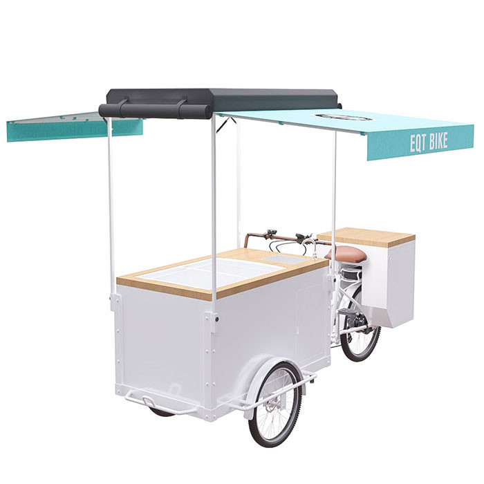 Scooter commercial de pédale de crème glacée, tricycle de crème glacée avec la longue durée de vie