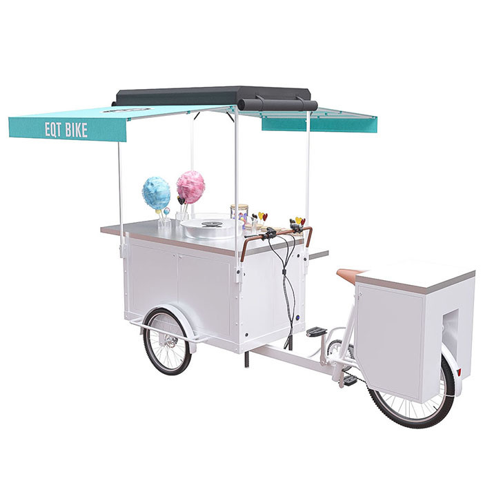 Chariot mobile qui respecte l'environnement de casse-croûte de sucrerie de coton avec la consommation basse d'énergie