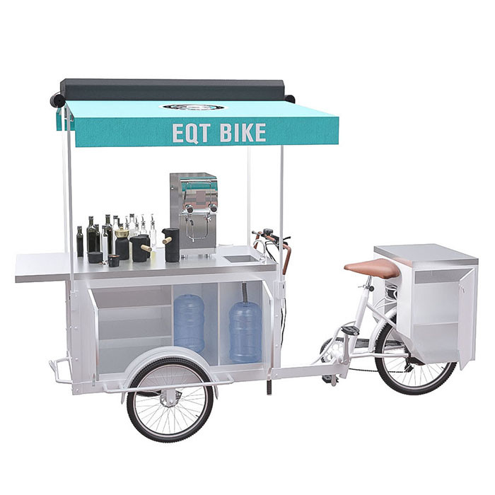Le luxe a adapté le chariot aux besoins du client de vente de tricycle pour le boire de rue/vente de thé