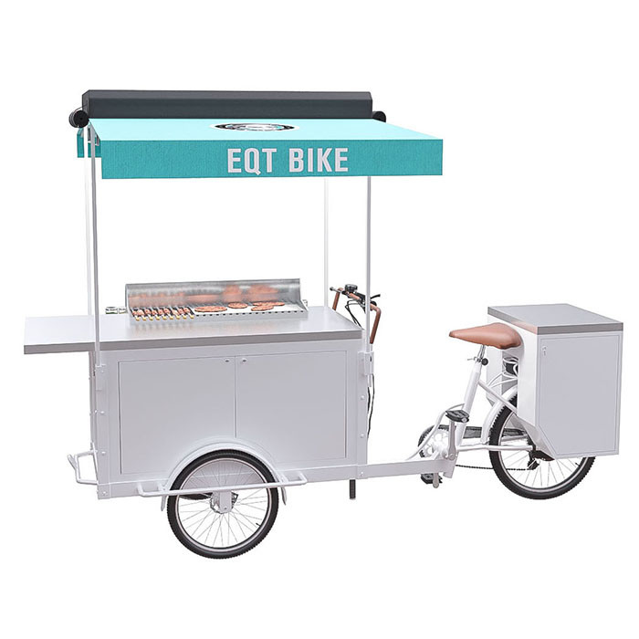 Prévention de rouille de scooter de nourriture de BBQ de style de l'Europe pour la vente de nourriture de rue