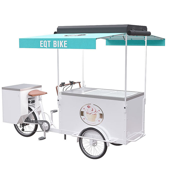 Approbation pure de la CE de corps en acier de haut de capacité de charge de crème glacée chariot de bicyclette