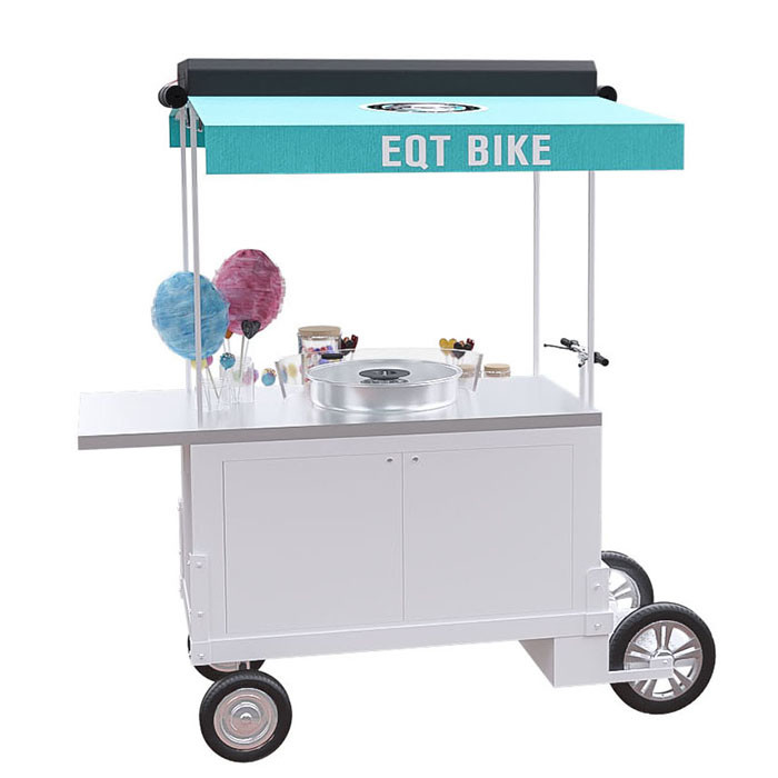 Chariot adapté aux besoins du client de crème glacée de bicyclette avec une plus grandes boîte et cuve de stockage principales