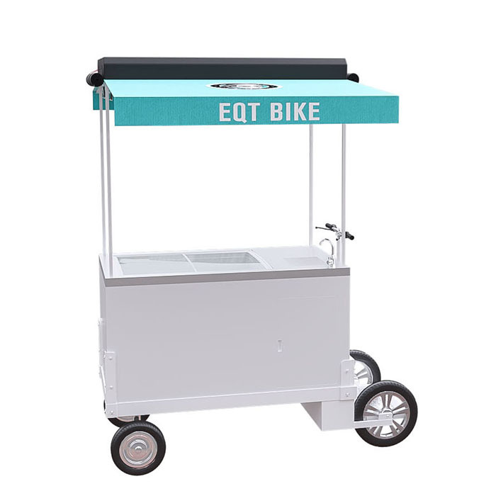 Tricycle adapté aux besoins du client de vente de crème glacée de style de l'Europe avec le congélateur 125L
