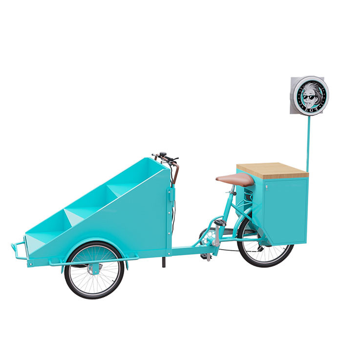 Étagère se pliante de scooter de chariot mobile de vente pour la fleur/fruits/casse-croûte