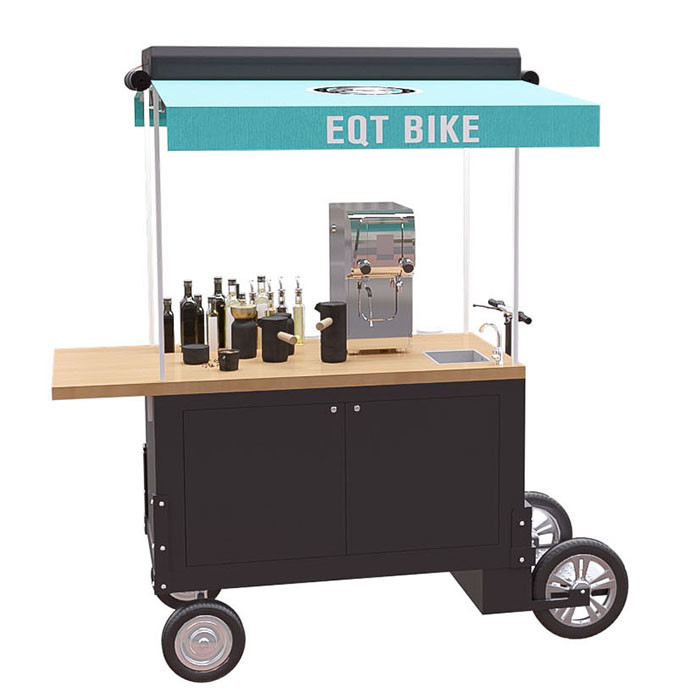 chariot mobile de vente de boissons de tricycle des aliments de préparation rapide 4500W