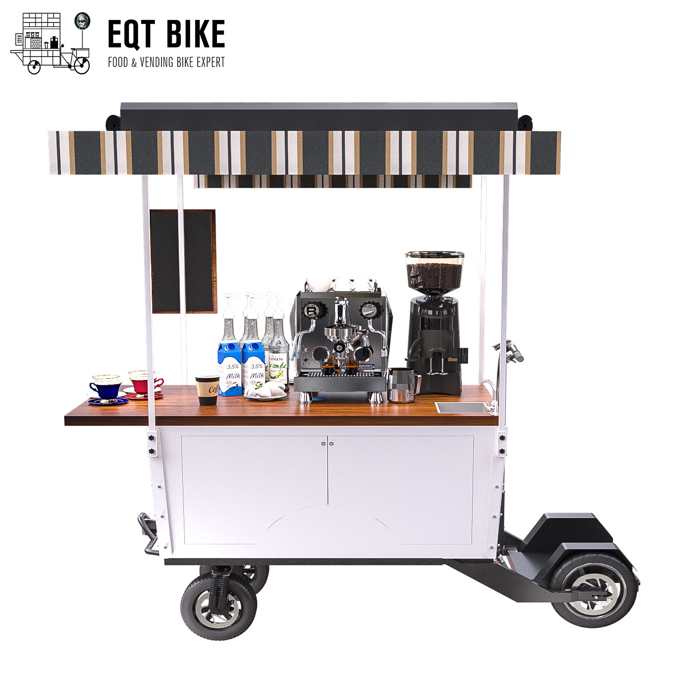 Chariot électrique à quatre roues IPX4 18KM/H de vélo de café de scooter