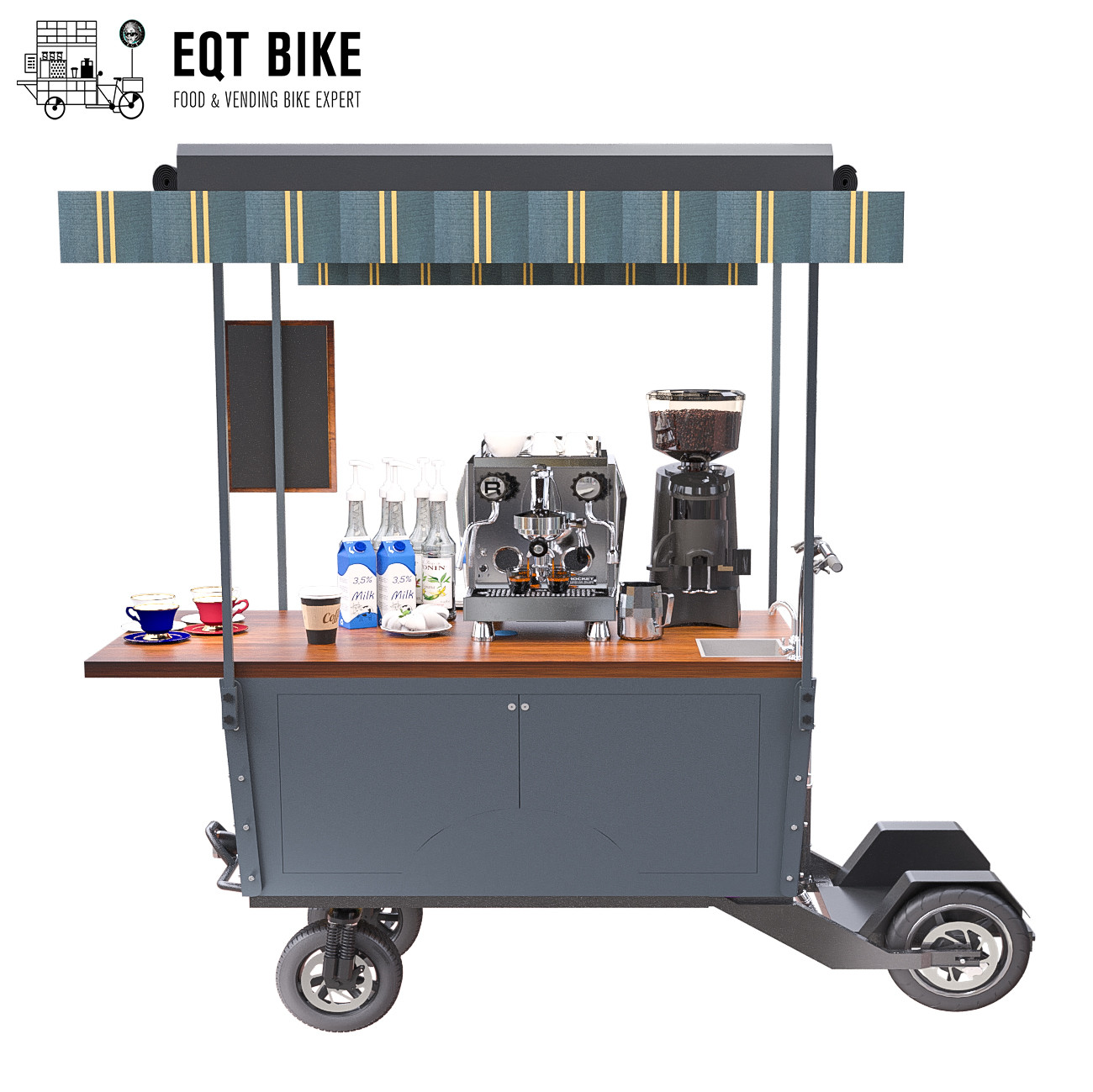 Le vélo électrique multifonctionnel 350w de café avec des solides solubles fonctionnent le Tableau