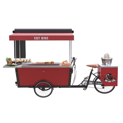 Rue de hot-dog vendant le chariot électrique de nourriture de tricycle de BARBECUE