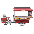 chariot mobile extérieur de vente de barbecue de tricycle de la nourriture 350W