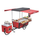 chariot mobile extérieur de vente de barbecue de tricycle de la nourriture 350W