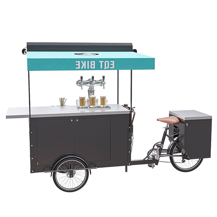 chariot électrique de vente de la bicyclette 250W, chariot mobile de vente pour le certificat de la CE de bière