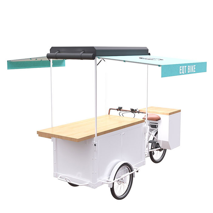 Vélo commercial avec le chariot de nourriture, équipement mobile de nourriture de chariots universels