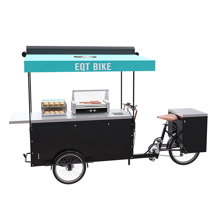 Remorque commerciale de chariot de nourriture, tricycles universels de vente de nourriture
